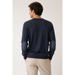 AMI ALEXANDRE MATTIUSI Linen‎ Blend Elbow Patch Sweater X-Large NEW NWOT